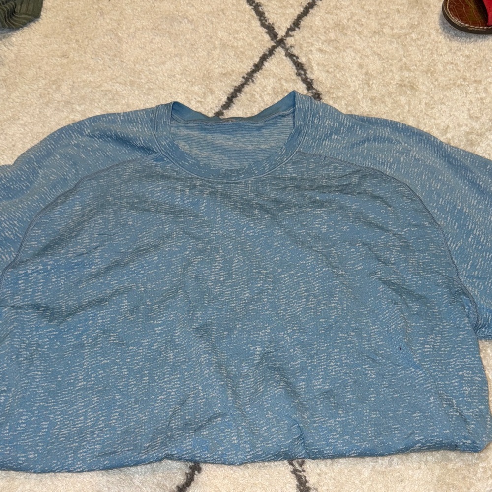 lululemon athletica Blue Short Sleeve Tee